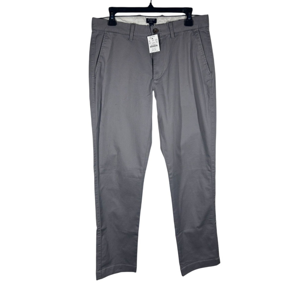 J.Crew Flex Straight Fit Chino Pants Mens 31x32 Gray H3186‎ New